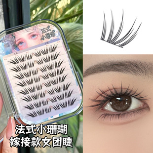 免胶免卸自粘假睫毛自然仿真超软女团眼睫毛2026款 烟柔 小珊瑚