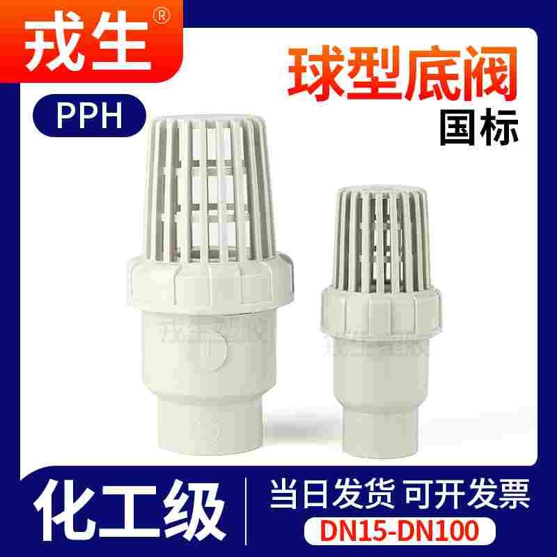 PPH底阀ppr球型止回阀水管止逆阀抽水泵底阀滤网进水花篮头莲蓬头图片