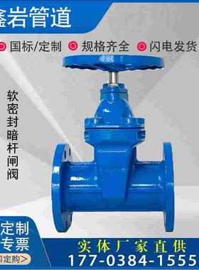 Z41X-16暗杆法兰软密封闸阀弹性座封手动闸阀DN65 80 100 150 200