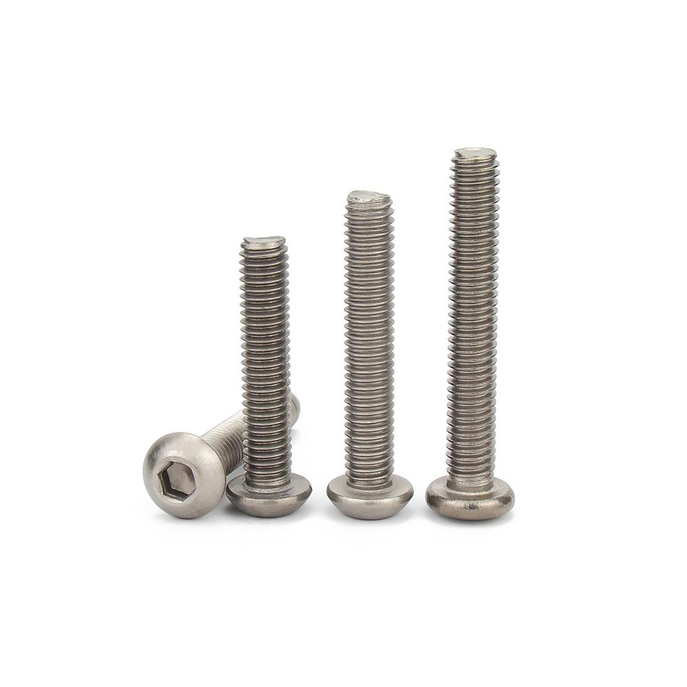 钛螺丝 纯钛ISO7380圆头内六角机螺钉盘头内六角螺丝M3/M4/M5/M6