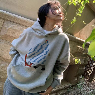 连帽卫衣女2025新款秋冬加绒加厚