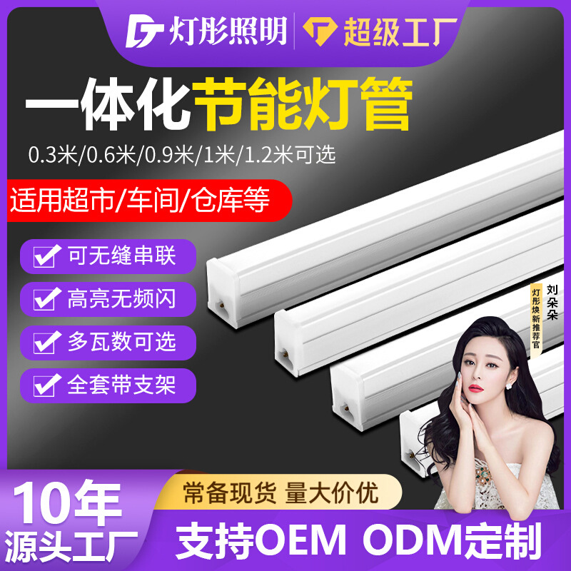 超亮灯管日光灯灯带专用节能支架一体化led灯灯条古镇长条灯T5T8