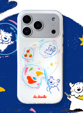 dadoodle 原创可爱泡泡小狗磁吸手机壳保护壳苹果iphone17promax