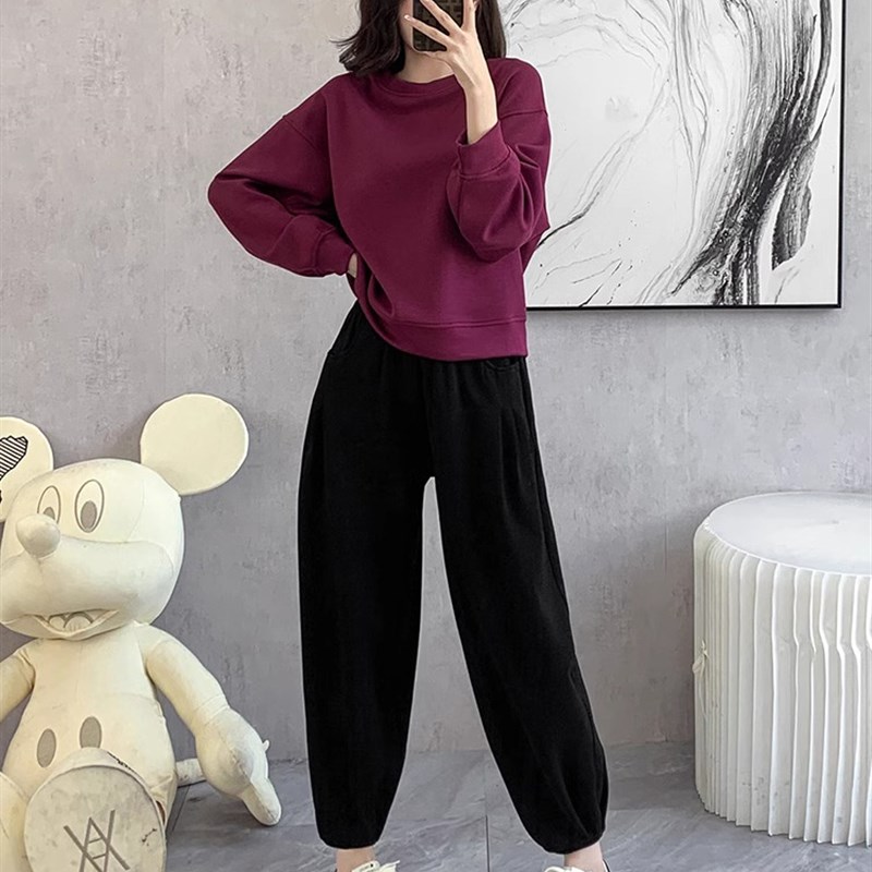 卫衣套装女小个子20o23年秋冬新款高级感时尚炸街休闲裤子两件套