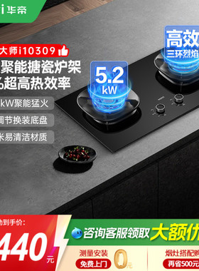 华帝燃气灶i10309家用厨房煤气灶双灶台天然气液化气官方旗舰309