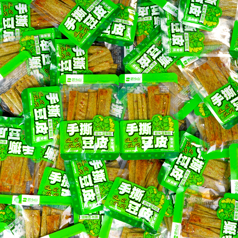 豆有味手撕豆皮香菜味休闲解馋