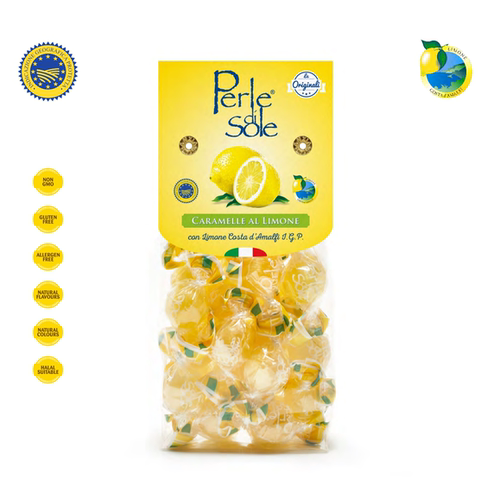 Perle di Sole 意大利珍珠形糖果水果味酸甜柠檬糖爆汁糖PGI 200g