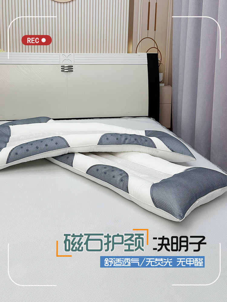 决明子磁石护颈枕家用情侣双人长枕头1.8米枕芯荞麦枕1m 1.2m1.5m