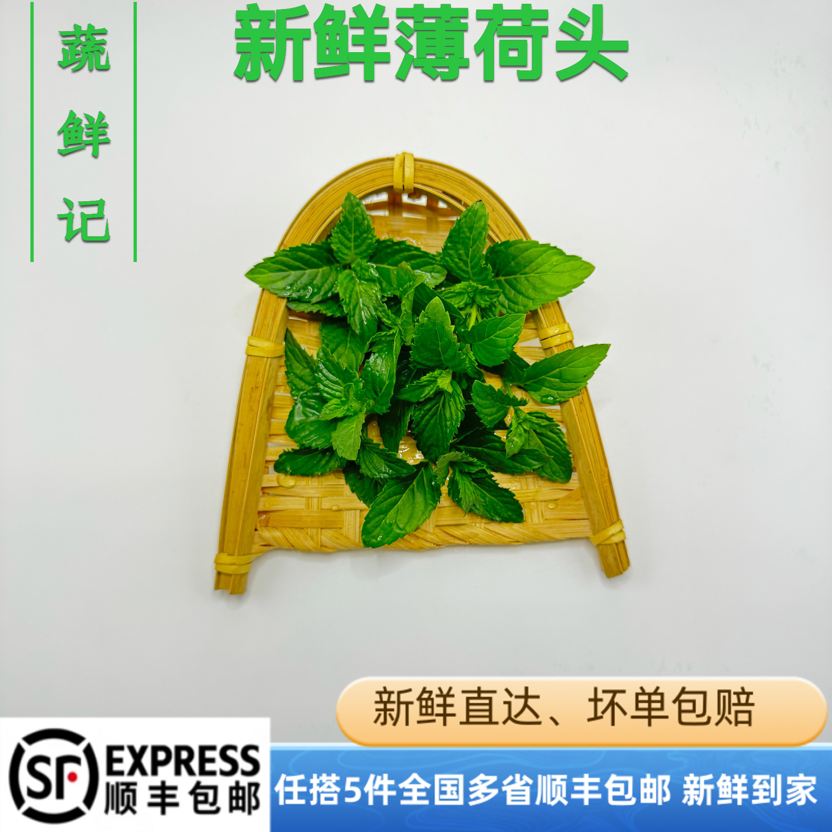 【蔬鲜记】新鲜薄荷叶头 薄荷尖盒装 芽莫吉托烘焙茶饮调酒装饰
