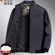 中老年人夹克衫 爸爸装 夹棉外套轻薄二棉衣服秋冬季 啄木鸟中年男士