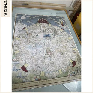 藏传唐卡十二因缘六道轮回图工笔人物绘画打印高清画稿佛画