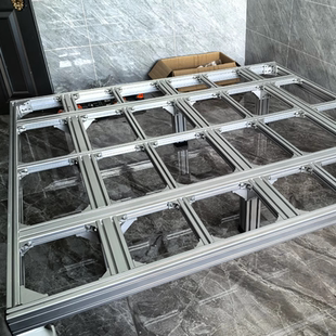 悬浮床床架欧标工业铝型材DIY简约现代无床头1.8米 2米双人榻榻米