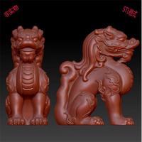 三維立體圖圓雕圖3d打印stl格式神獸貔貅望天吼雕塑3d模型1186