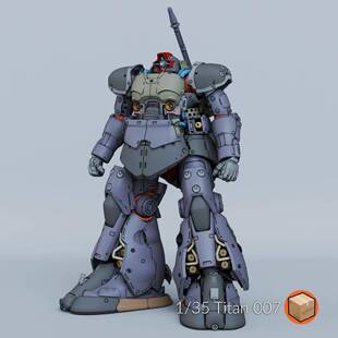 泰坦重炮扎古高达3d打印图纸stl模型数据手办高精素材文件