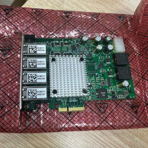 【议价】4口POE视觉采集卡 pcie x4 1G Quad-Por