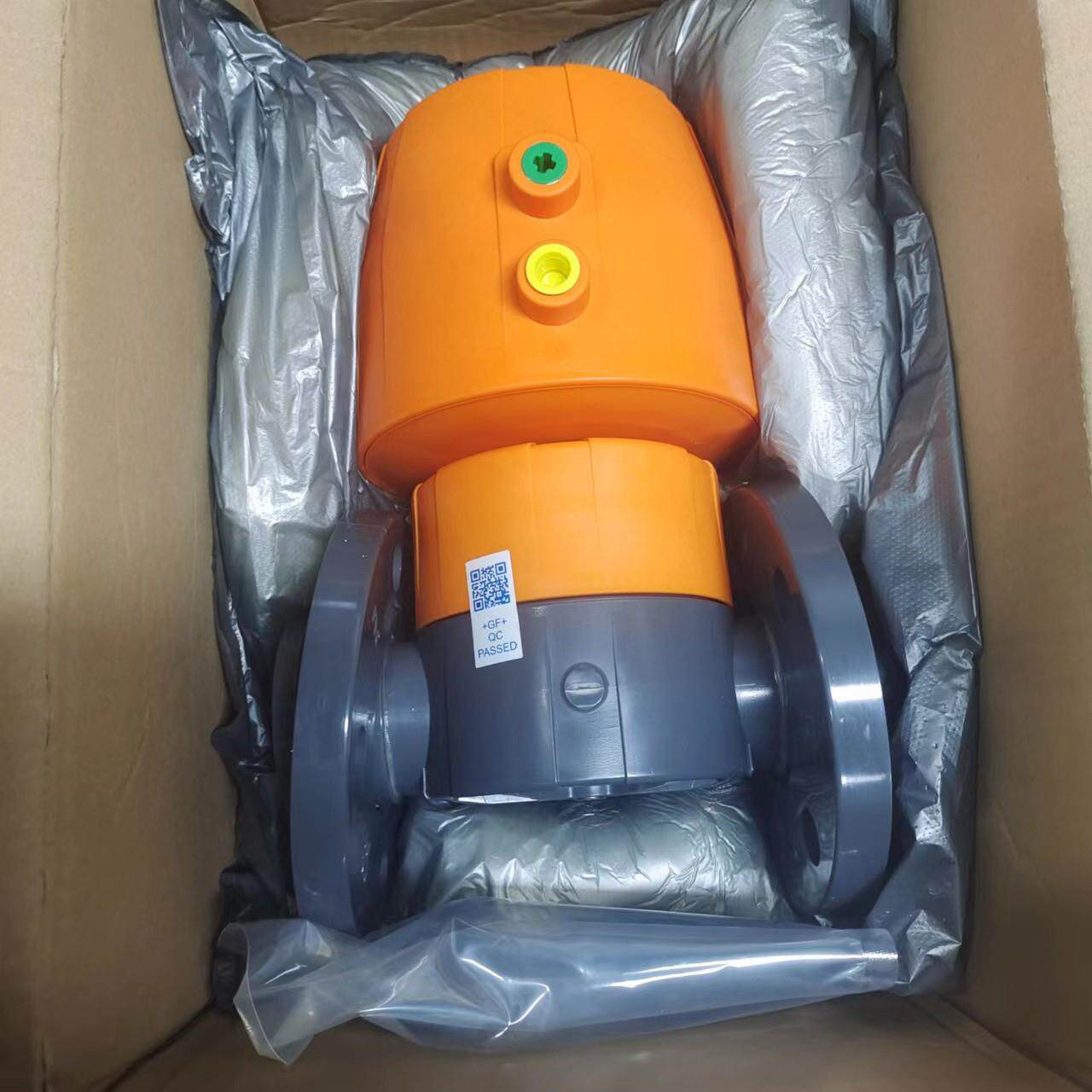 【议价】GF UPVC阀体气动隔膜阀DN40 常闭型法兰连接