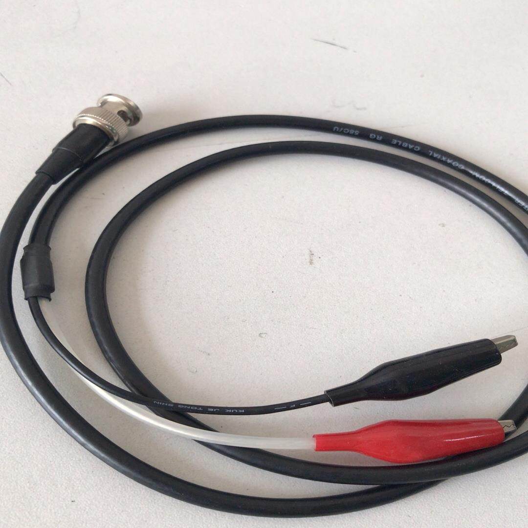 【议价】函数信号发生器输出线BNC转双鳄鱼夹探头长1m示波