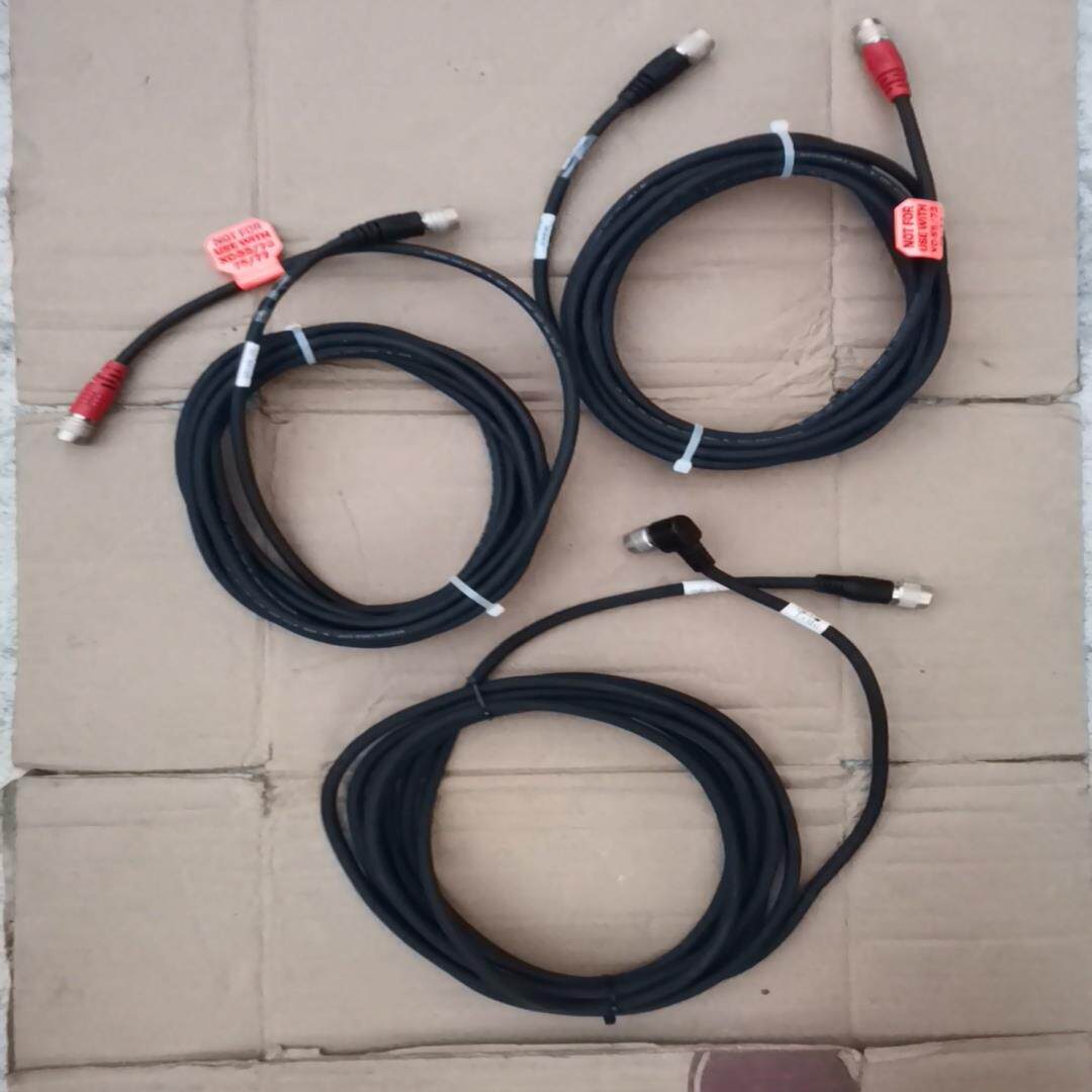 【议价】拆机三条连接线缆实物图十二针公母插头有四米长右有看