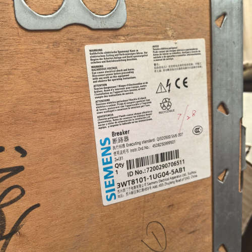 【议价】框架断路器3WT8101-1UG04-5AB1