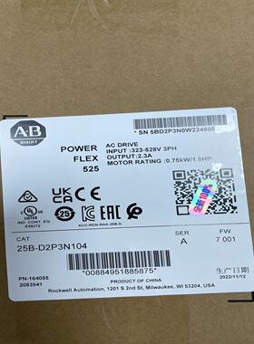 【议价】25BD2P3N104 变频器 AB全新原装 议价
