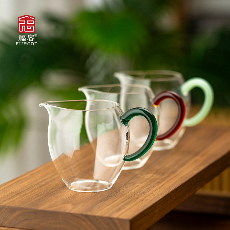 福容品韵玻璃公道杯耐高温防烫高档家用功夫茶具分茶器茶海