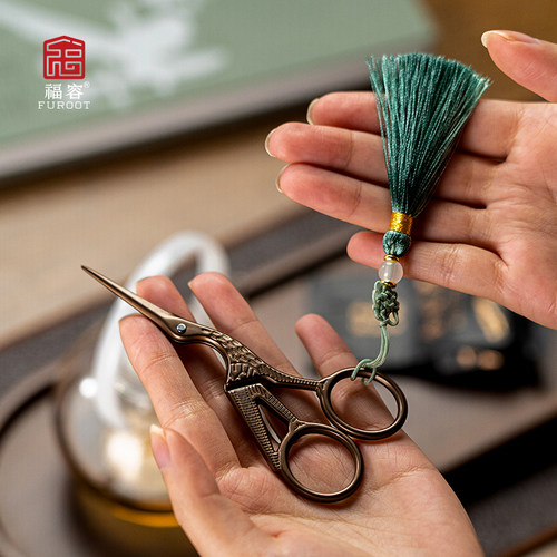 福容复古茶剪新中式剪刀茶具用品