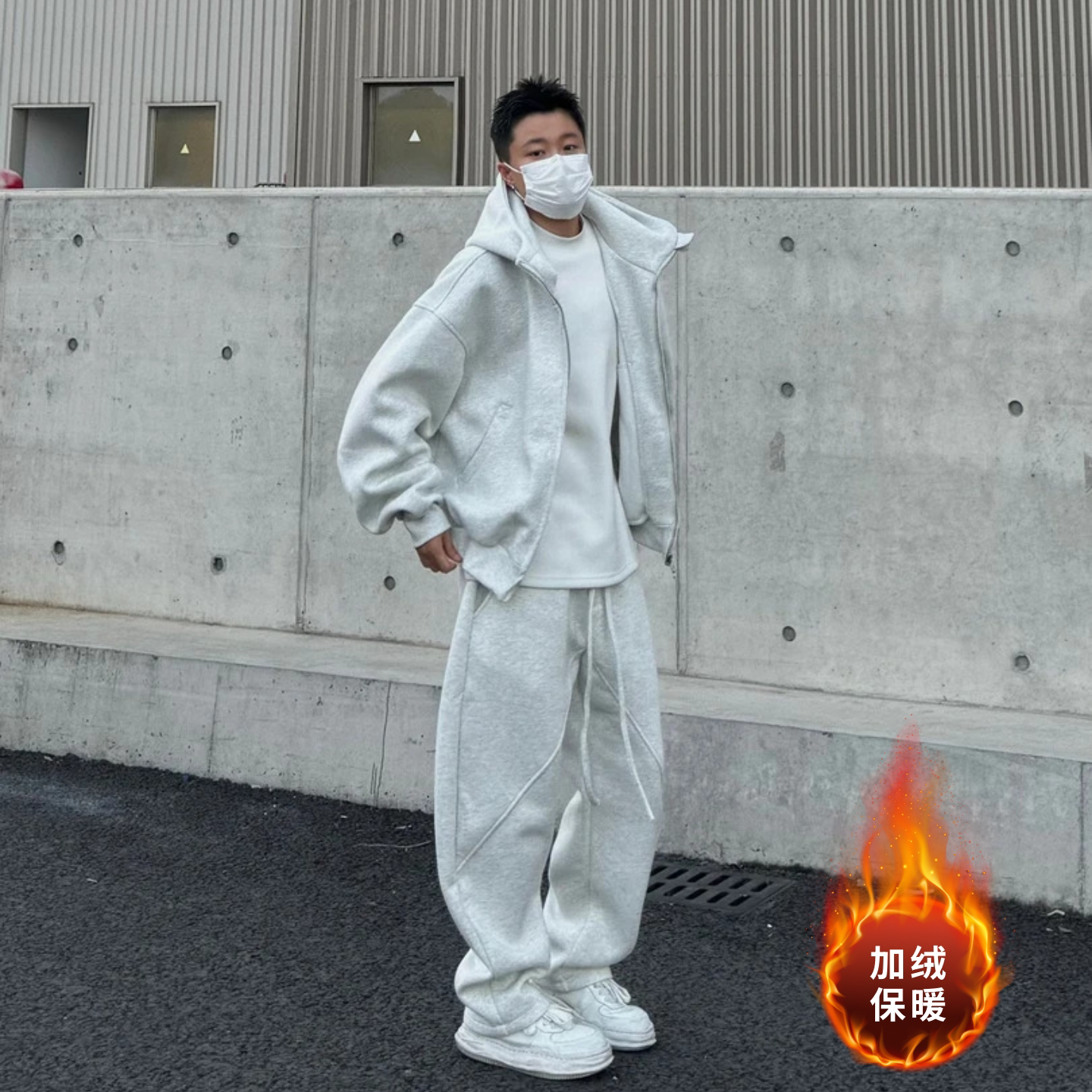 秋季新款时尚休闲运动套装简约潮
