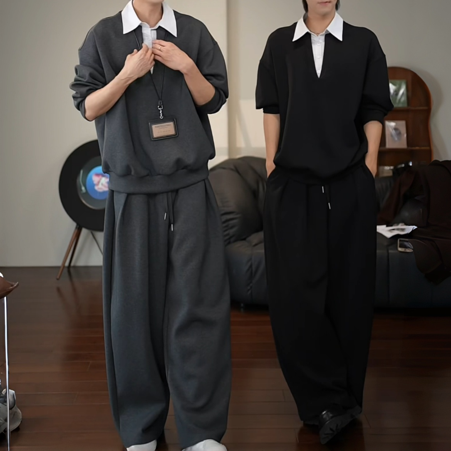 春季新款男士时尚潮流休闲两件套