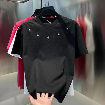 2025新款烫钻圆领短袖T恤