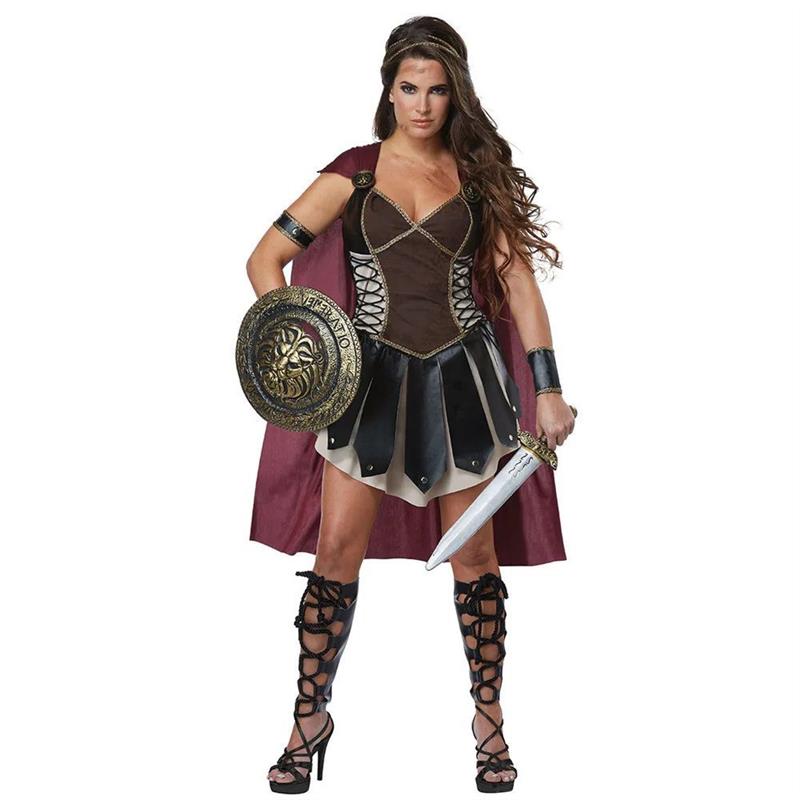 Ancient Roman Spartan Warrior Gladiator Cosplay Uniform for