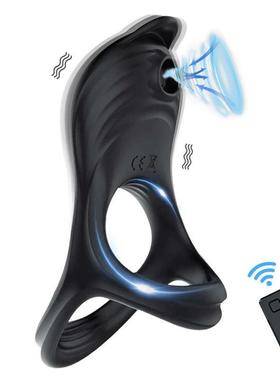 Vibrating Suck Sex Toys for Couple Men Penis Ring Vibrator
