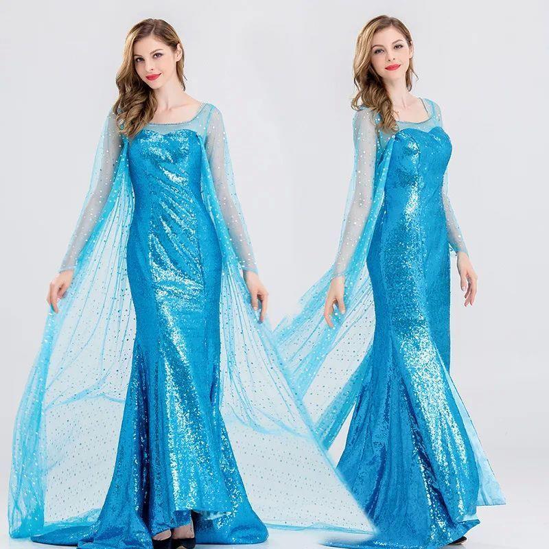 Halloween Frozen Cosplay Princess Aisha Dress Dress Adult