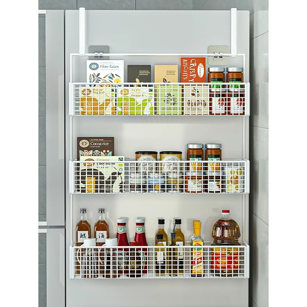 冰箱置物架侧面边收纳架厨房用品多层整理神器架子多功能调料挂架