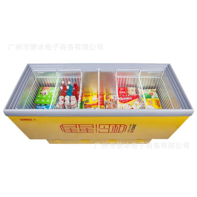 SD/SC-BP冰柜商用海鲜冻品速冻岛柜冷柜玻璃门陈列雪柜