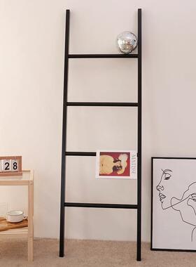 实木落地挂衣架省空室间景浴毛巾架衣服拍摄靠墙背架梯展XOG示形