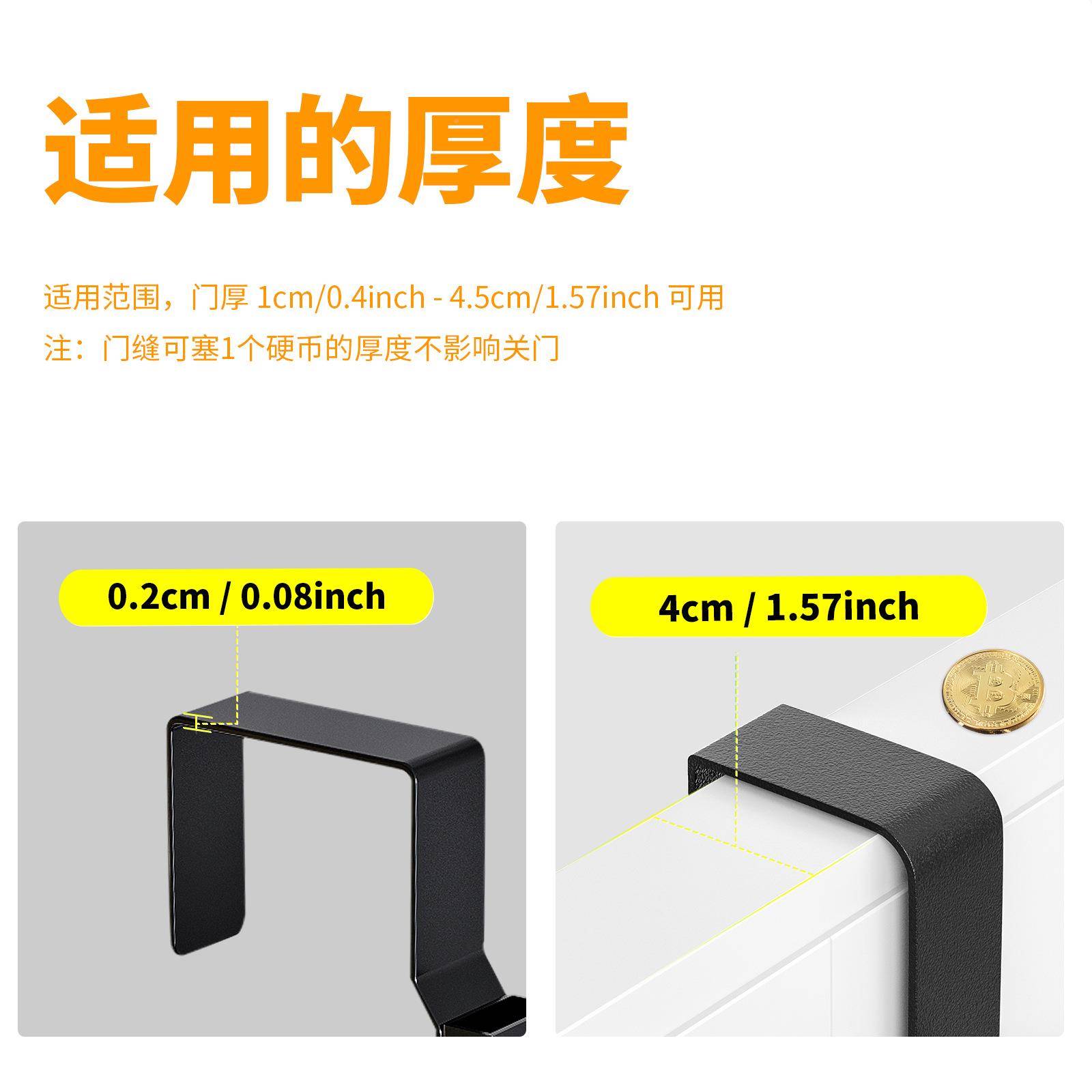 免打孔后挂篮纳置物架多层收架浴室门后门EGN挂多架功能整理架