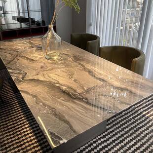 进口威尼斯天然大理CZ005石桌高端意式极简轻奢Linh人餐a塞纳河6