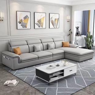 简202款 沙发5现代爪约客厅布艺沙发大小VOZ户型公寓组合猫科技布