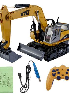 678遥4控工程金车1通道合挖掘机2.4SPEG程遥控车多功能合金工车玩
