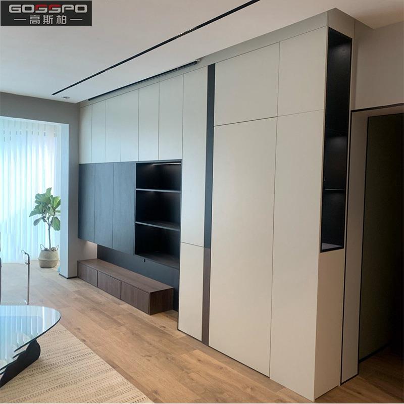 欧式白色实木整体衣柜卧室家装全屋实木玻璃衣帽间轻奢