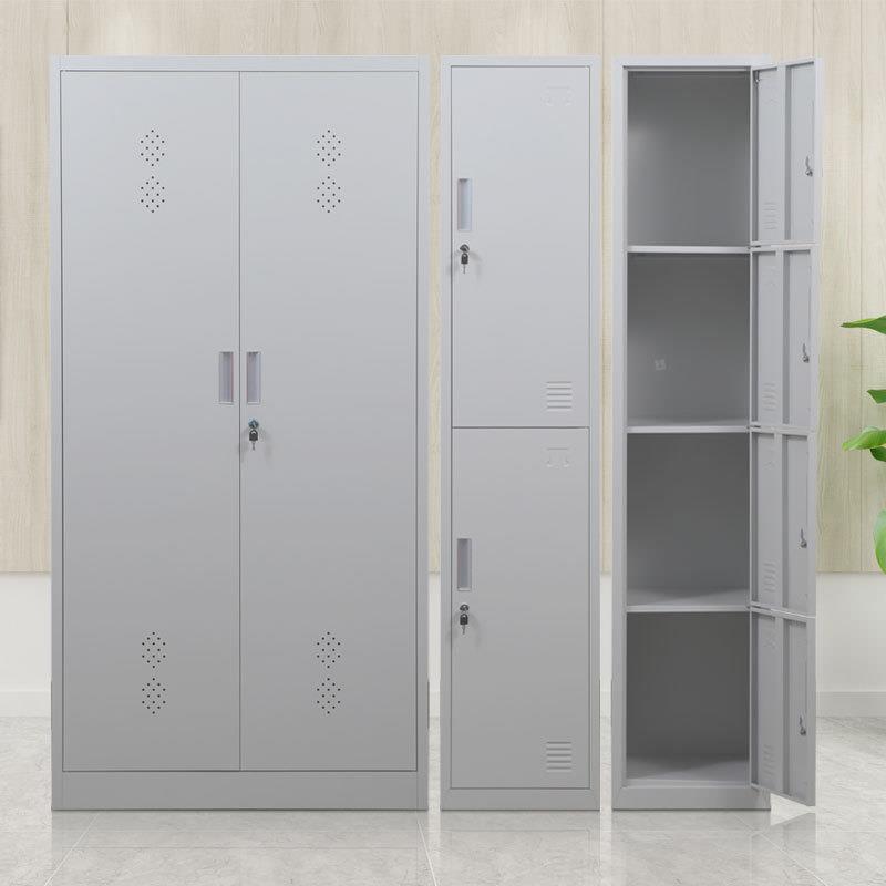 单门更衣柜铁皮人柜员工单柜柜储物钢制URE更衣箱简柜易小办公衣