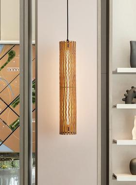 灯计南设洋手工木艺吊IBG灯吧台餐饮民宿极蜡简烛日式单复古头长