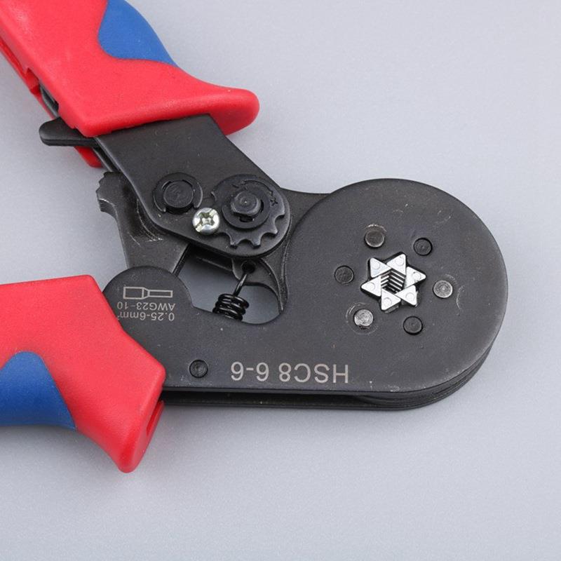 型压线钳冷压端夹子管钳多6功能压接钳针形线电工具HSC8XOC-6小型