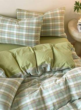 式a类色纯棉枕套日一对织水洗棉全棉枕头套枕48x74cWLa类全m单人