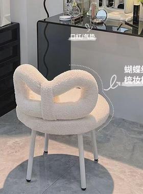 轻奢约美梳奶妆家用油化妆女生MTQ卧简室梳妆台椅子靠背甲网红凳