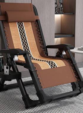 叠夏秋椅叠午休结实靠背折椅午睡床老ENE人躺可坐可躺椅子折承重