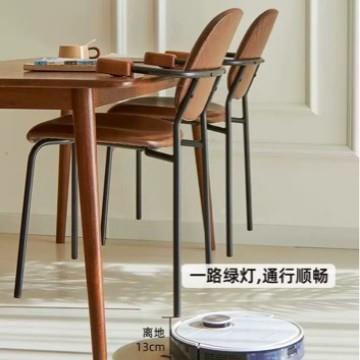 设计师悬AML浮靠背椅餐椅用休闲铁家艺子复软古扶手商用包创凳意