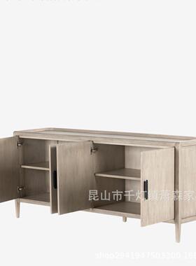 RH美式乡村复古实木木橡玄关法式家具储餐边物柜客厅柜茶水LYI置