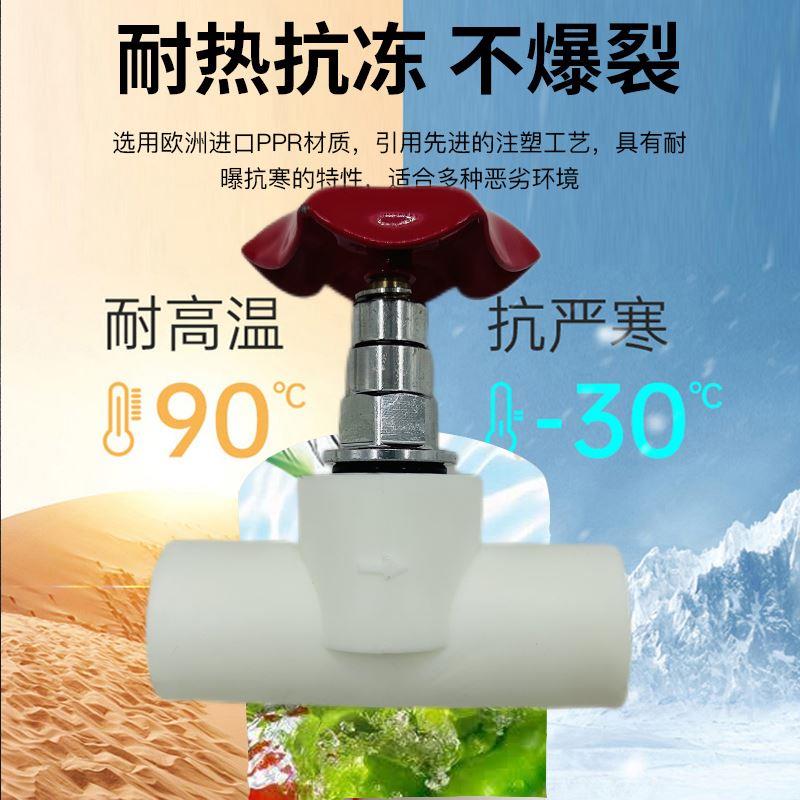 ppr截止阀水管开关4分20 25 32升降式旋转焊接阀门加厚铜芯止水阀