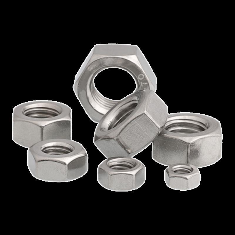 304不锈钢螺母六角螺帽螺丝帽大全M1M2M3M4M5M6M8M10M12M14M16M27